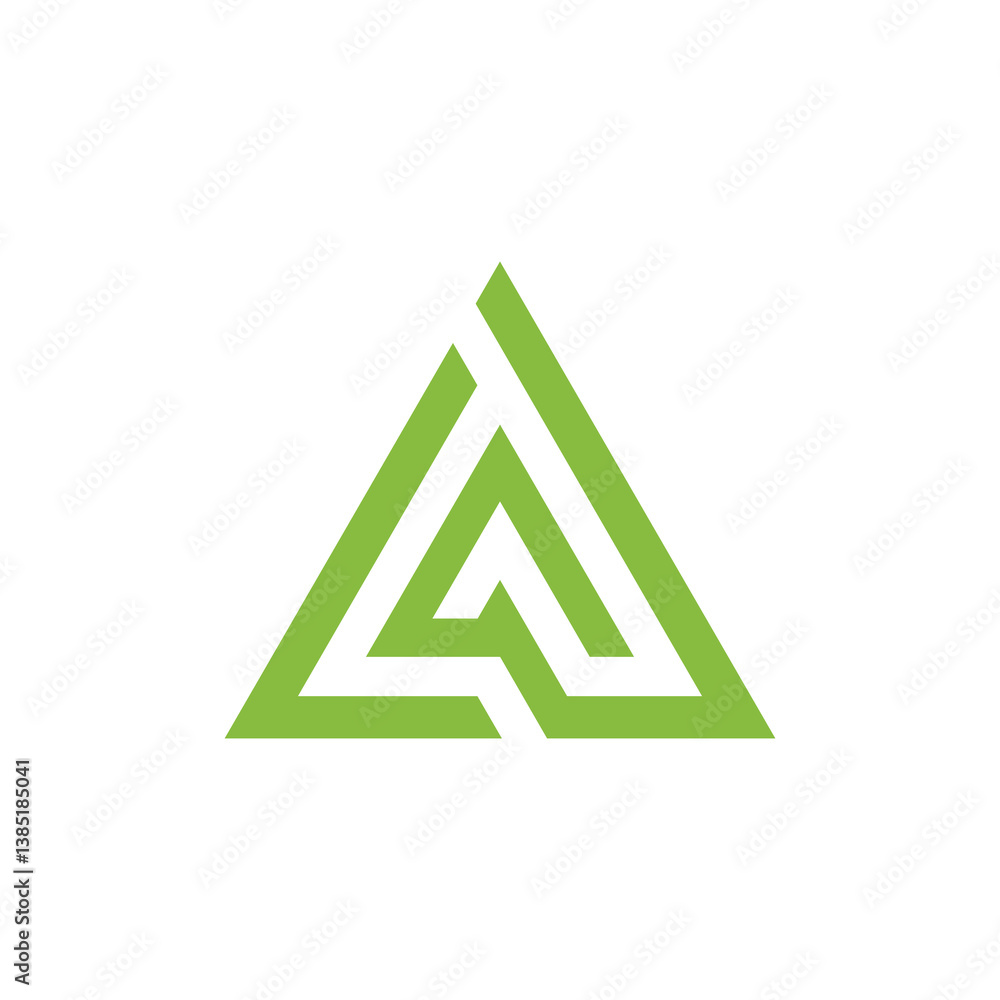 Abstract Triangle Letter A Logo design vector template isolated on white background Abstract Triangle Letter A Logo design vector template isolated on white background