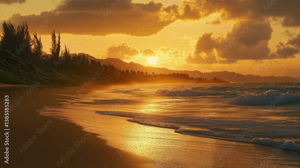 sunset on beautiful beach landscape sunset on beautiful beach landscape