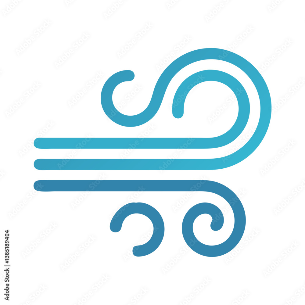Stylish Air Swirl Icon for Design Stylish Air Swirl Icon for Design