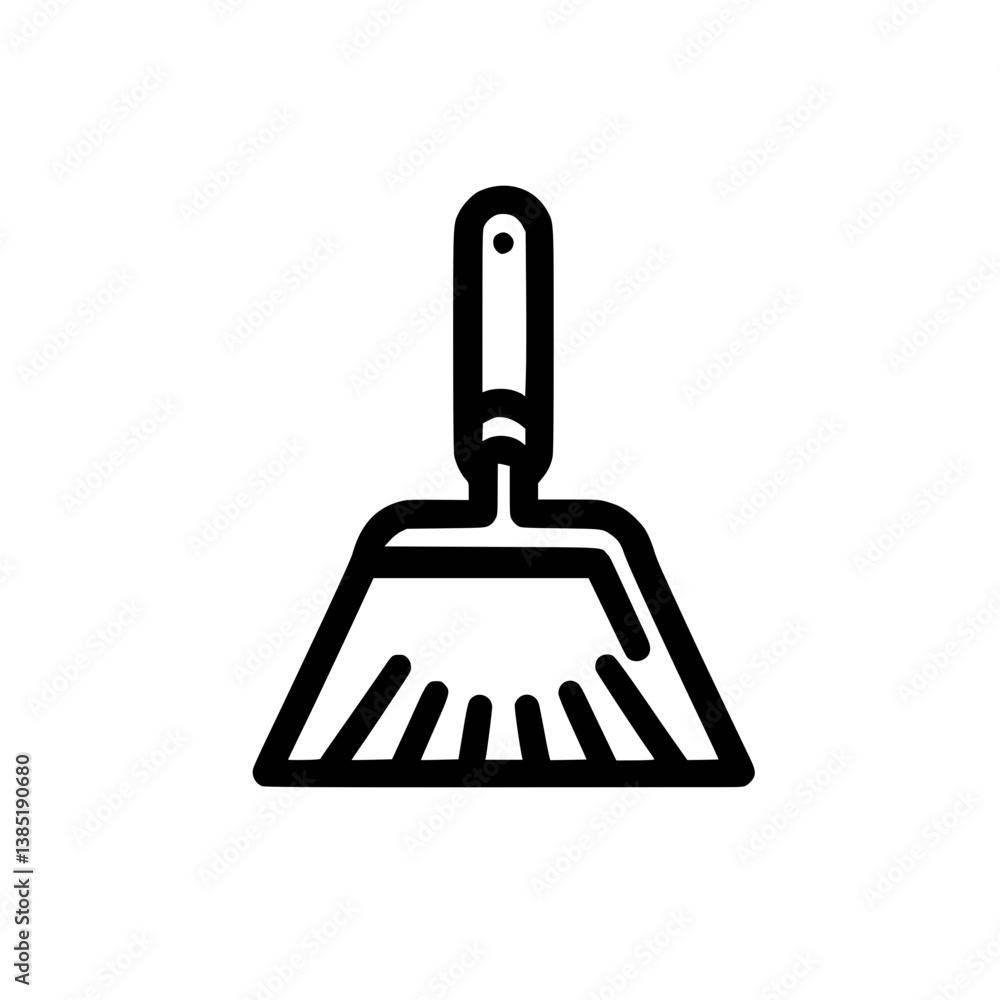 Garbage scoop icon, symbolizes cleanliness, cleaning Garbage scoop icon, symbolizes cleanliness, cleaning