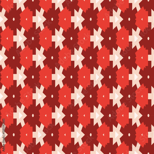 Beautiful seamless geometric floral pattern perfect for fabric, wallpaper and home decor