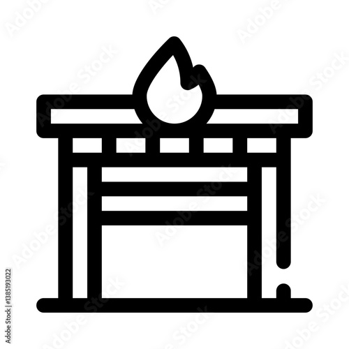 fire station line icon
