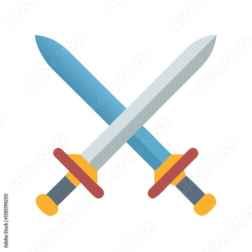  Stylish Duel Sword Icon for Warriors
