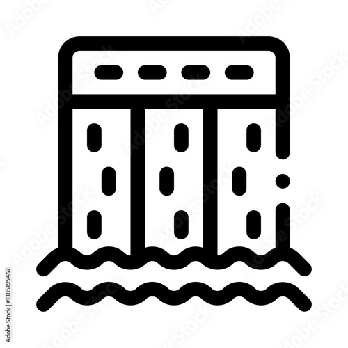 hydropower line icon