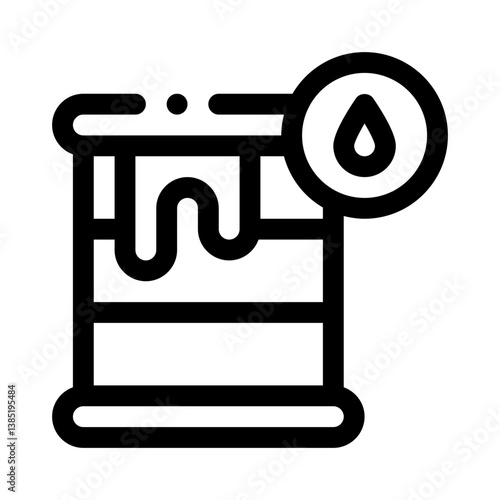 oil barrel line icon