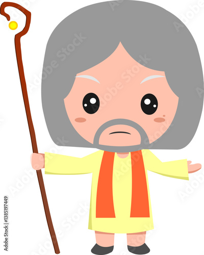 cute moses illustration