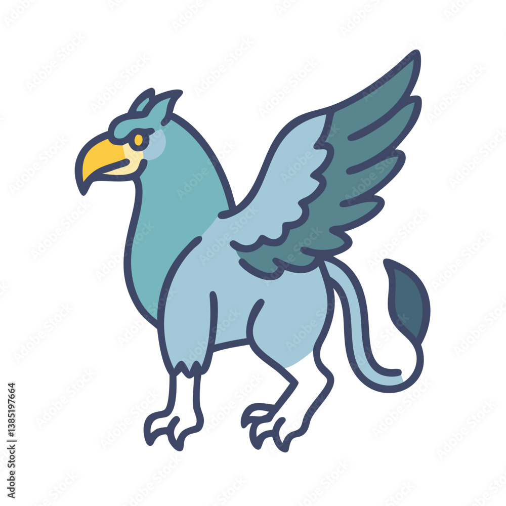 Fototapeta premium Dynamic Griffin Icon for Fantasy