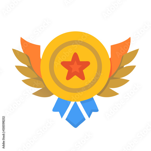  Stylish Heroic Badge Icon for Awards