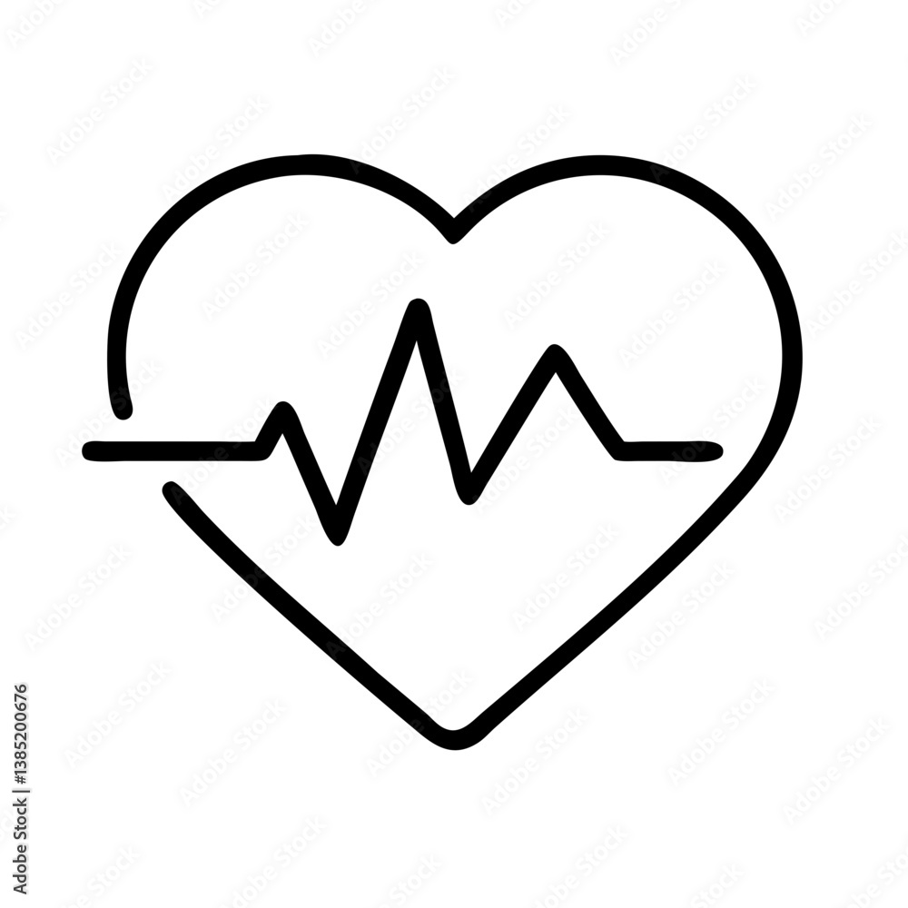 Heartbeat line cardiology vector design, heart health, medical icon, ekg, pulse, healthcare and wellness symbol Heartbeat line cardiology vector design, heart health, medical icon, ekg, pulse, healthcare and wellness symbol