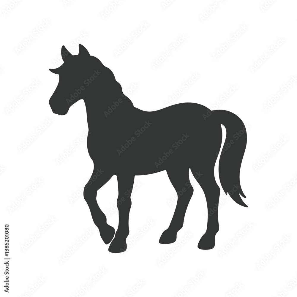 Horse silhouette vector isolated on white background. Beautiful Black And White Horse Head Silhouette vector design. Image for logo, design and tattoo. Horse silhouette vector isolated on white background. Beautiful Black And White Horse Head Silhouette vector design. Image for logo, design and tattoo.