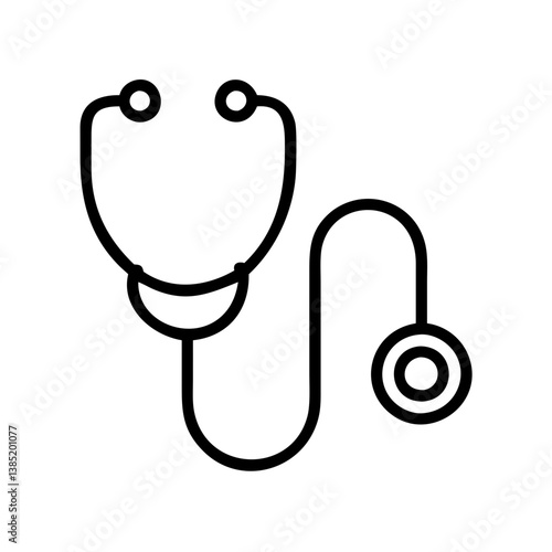 Stethoscope vector illustration for medical diagnosis and healthcare professional equipment tool icon design