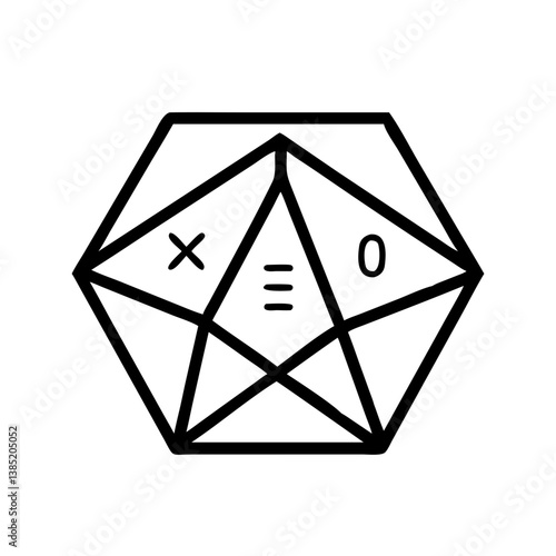 d  icon flat vector