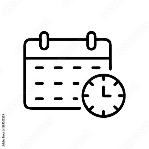 deadline icon flat vector