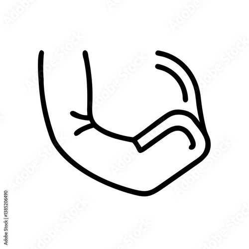 elbow icon flat vector
