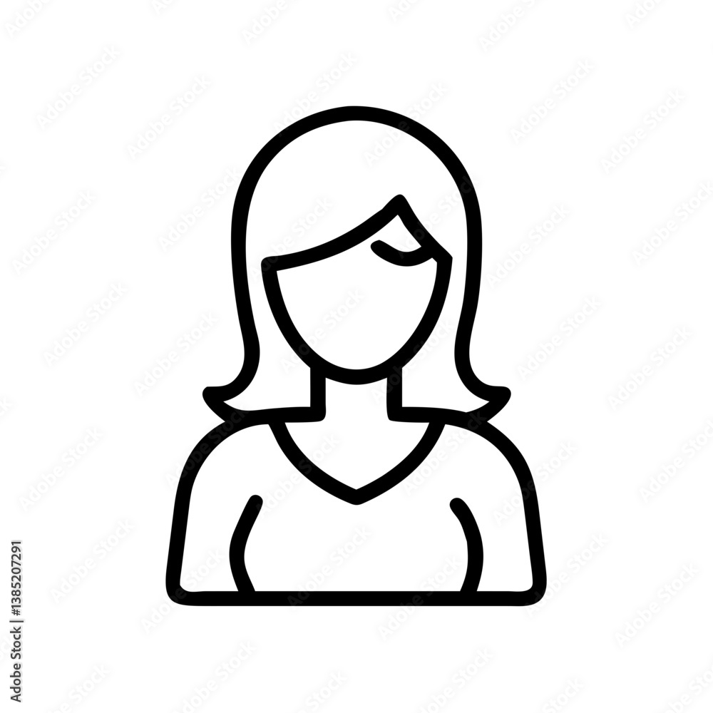 female icon flat vector female icon flat vector