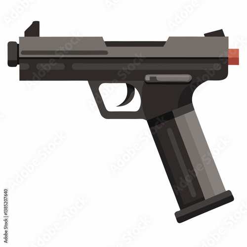 A firearm displayed against a plain white background, emphasizing its shape and design.