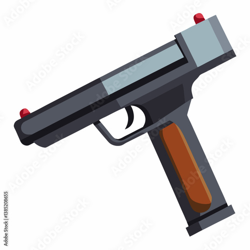 A firearm displayed against a plain white background, emphasizing its shape and design.