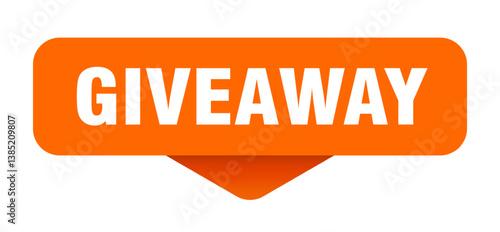 giveaway sticker. giveaway sign on transparent background
