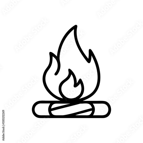 fire icon flat vector
