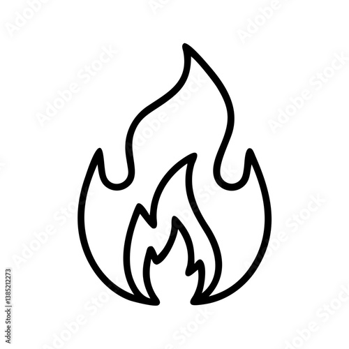 fire icon flat vector