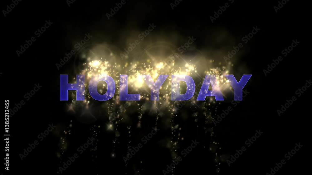Glowing neon holyday text with particle illution effect.Happy Holydays neon text animation , 4k footage video.