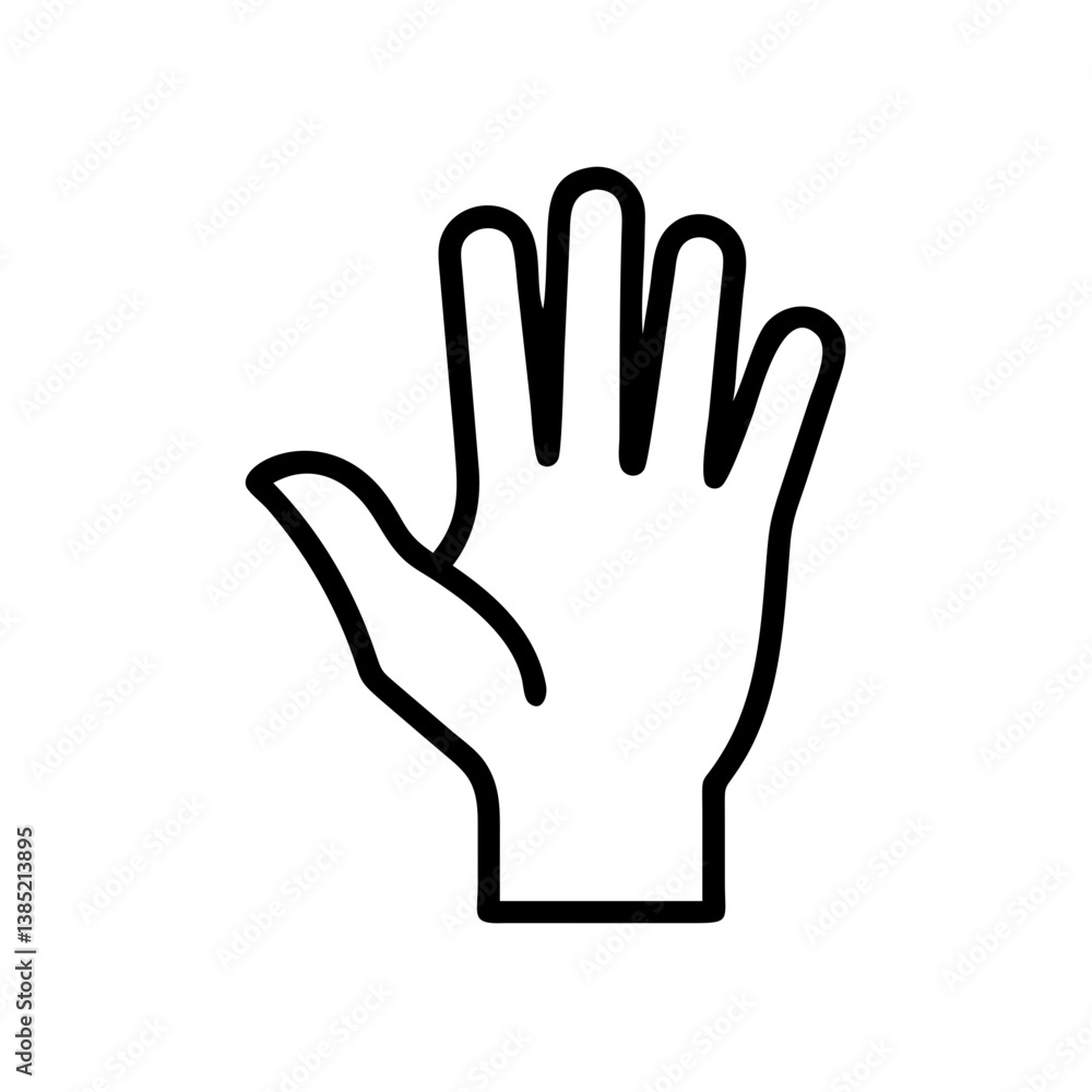 hand icon flat vector