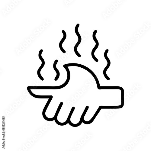 hot spell icon flat vector