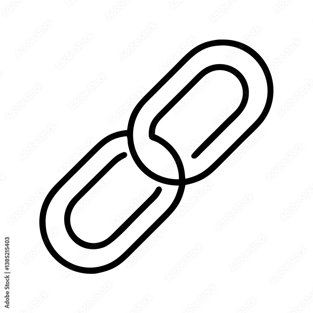 Link icon vector illustration for website connection hyperlink and chain symbol graphic design element Link icon vector illustration for website connection hyperlink and chain symbol graphic design element