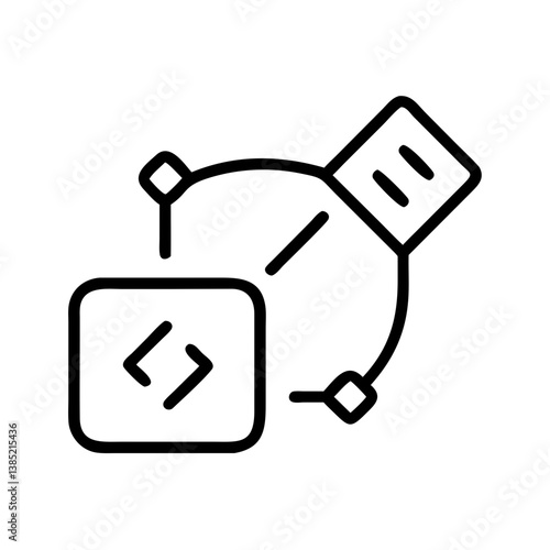 javascript icon flat vector