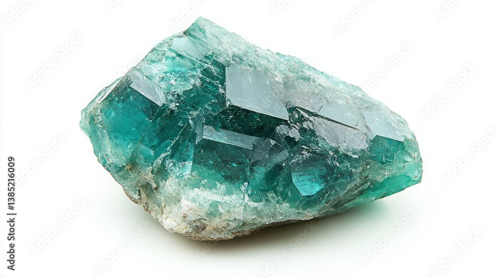 Paraiba Tourmaline isolated on white background Paraiba Tourmaline isolated on white background