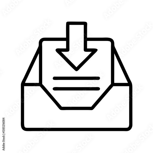 Download file icon vector illustration for website app user interface design and graphic project  char