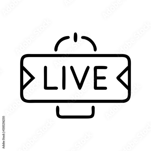 live icon flat vector