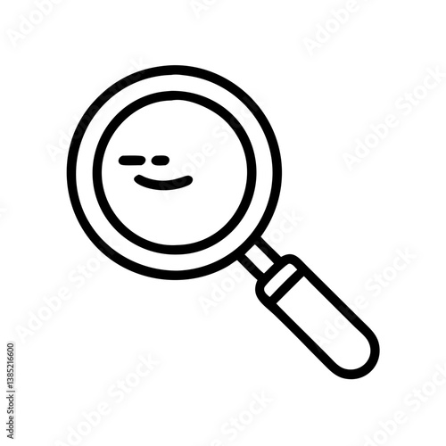 lupa icon flat vector