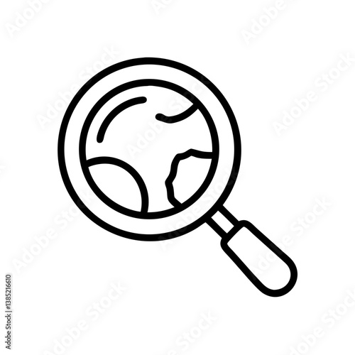 lupa icon flat vector