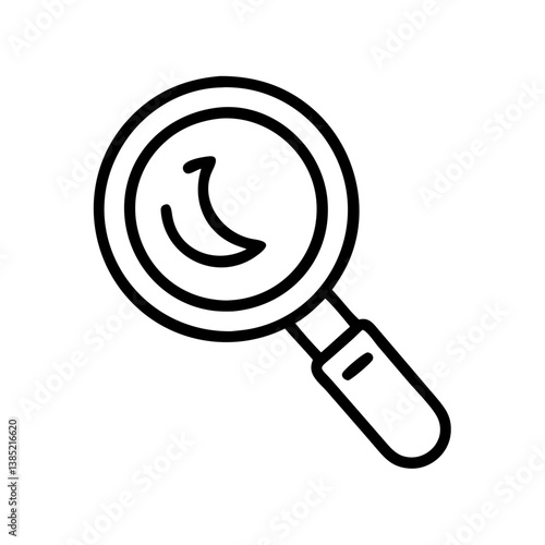 lupa icon flat vector