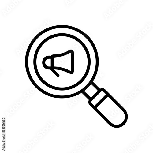 lupa icon flat vector