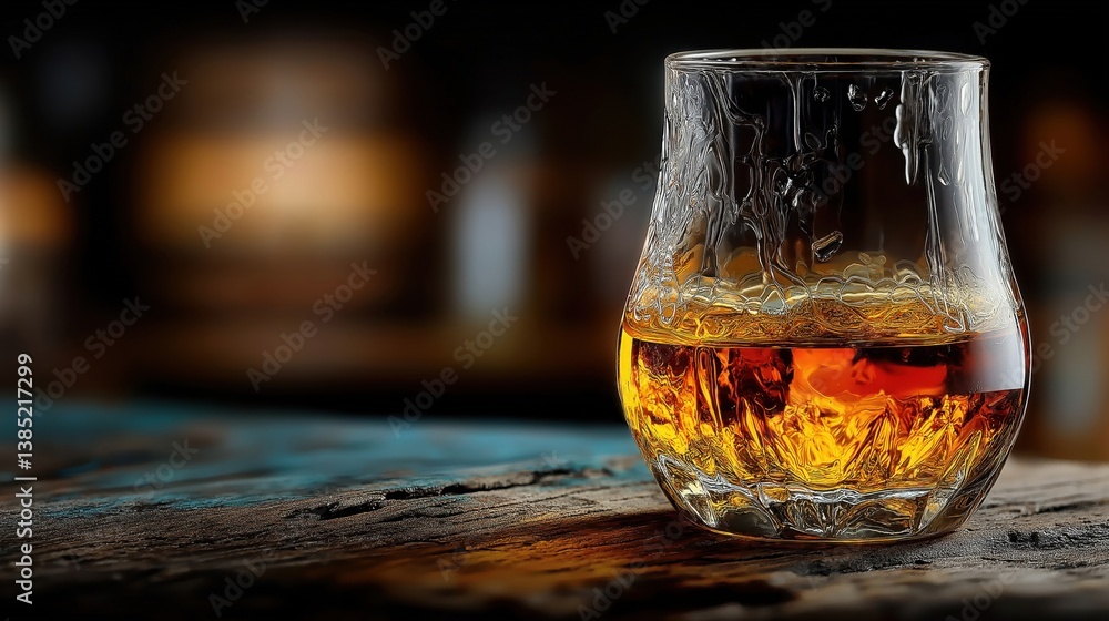 A close-up of a glass filled with amber liquid, reflecting light, placed on a wooden surface, creating a warm and inviting atmosphere. A close-up of a glass filled with amber liquid, reflecting light, placed on a wooden surface, creating a warm and inviting atmosphere.