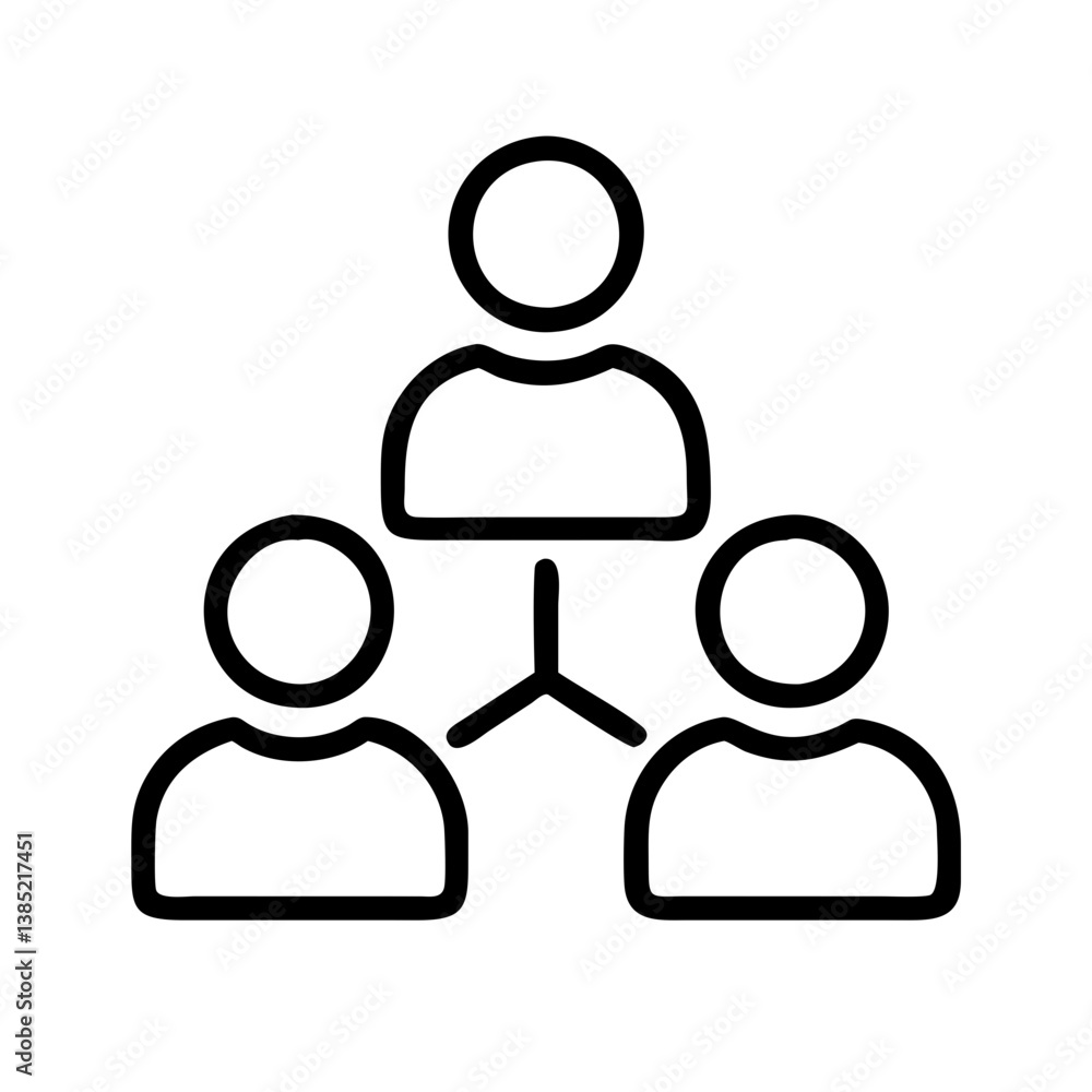 Organization chart hierarchy diagram icon vector illustration for business and management 