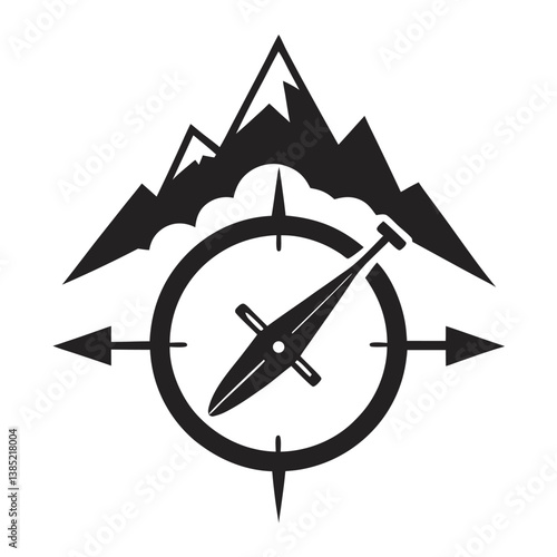 Mountain Adventure Compass Explore the Peaks with Kayak and Paddle