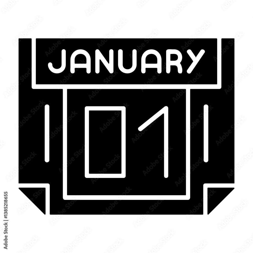 1 January Solid Style Icon 1 January Solid Style Icon