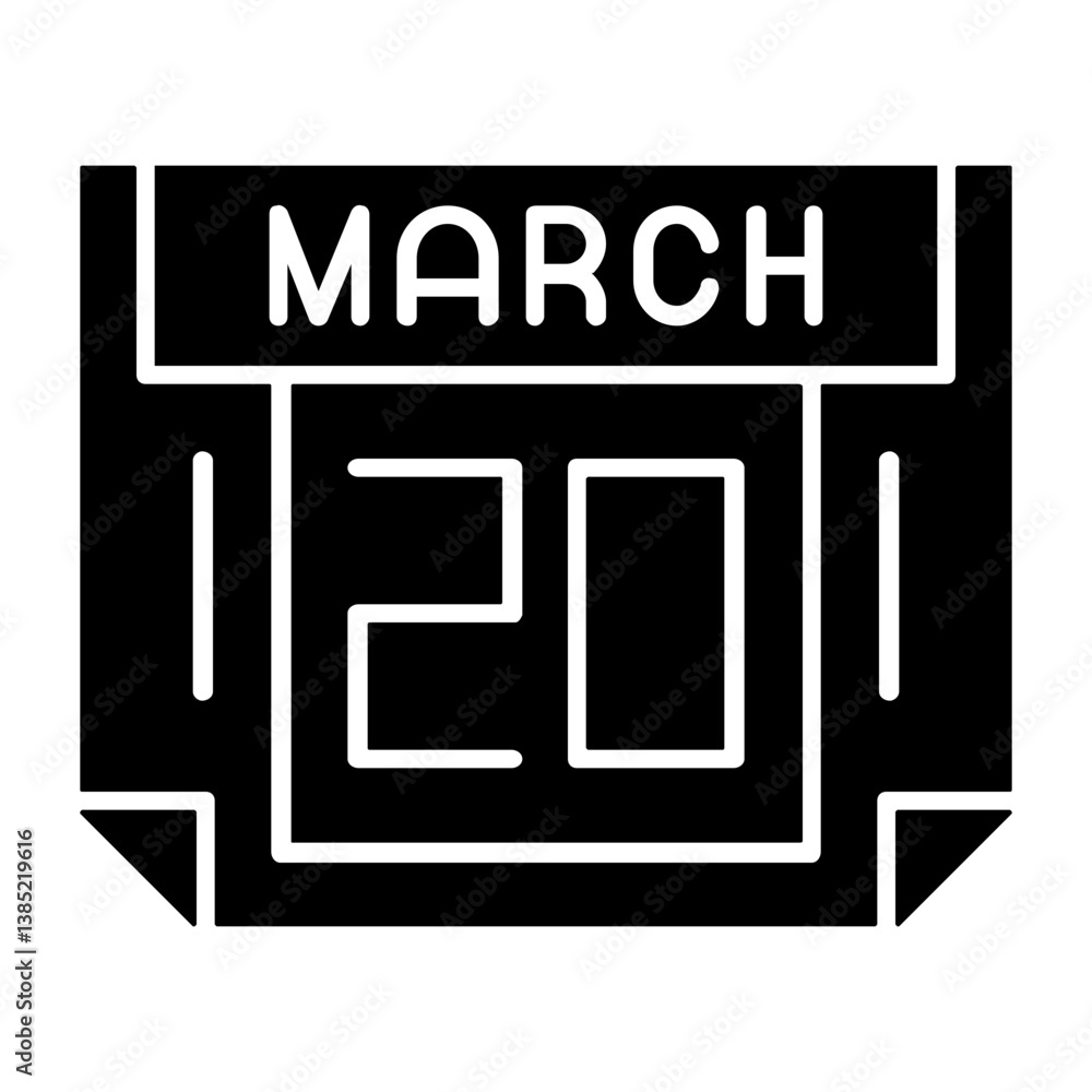 20 March Solid Style Icon 20 March Solid Style Icon
