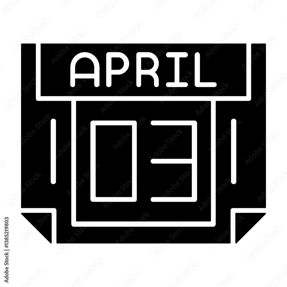 3 April Solid Style Icon 3 April Solid Style Icon