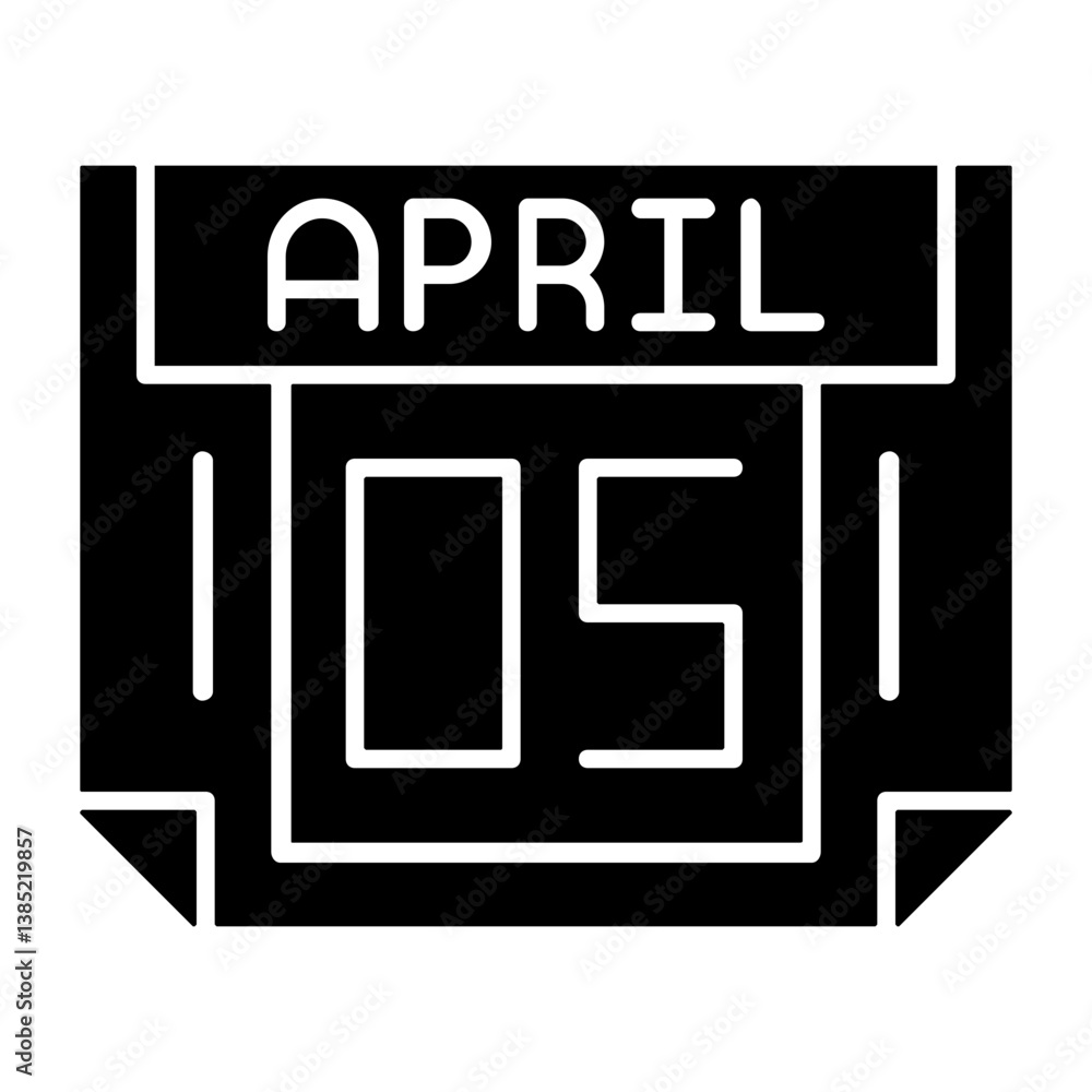 5 April Solid Style Icon 5 April Solid Style Icon