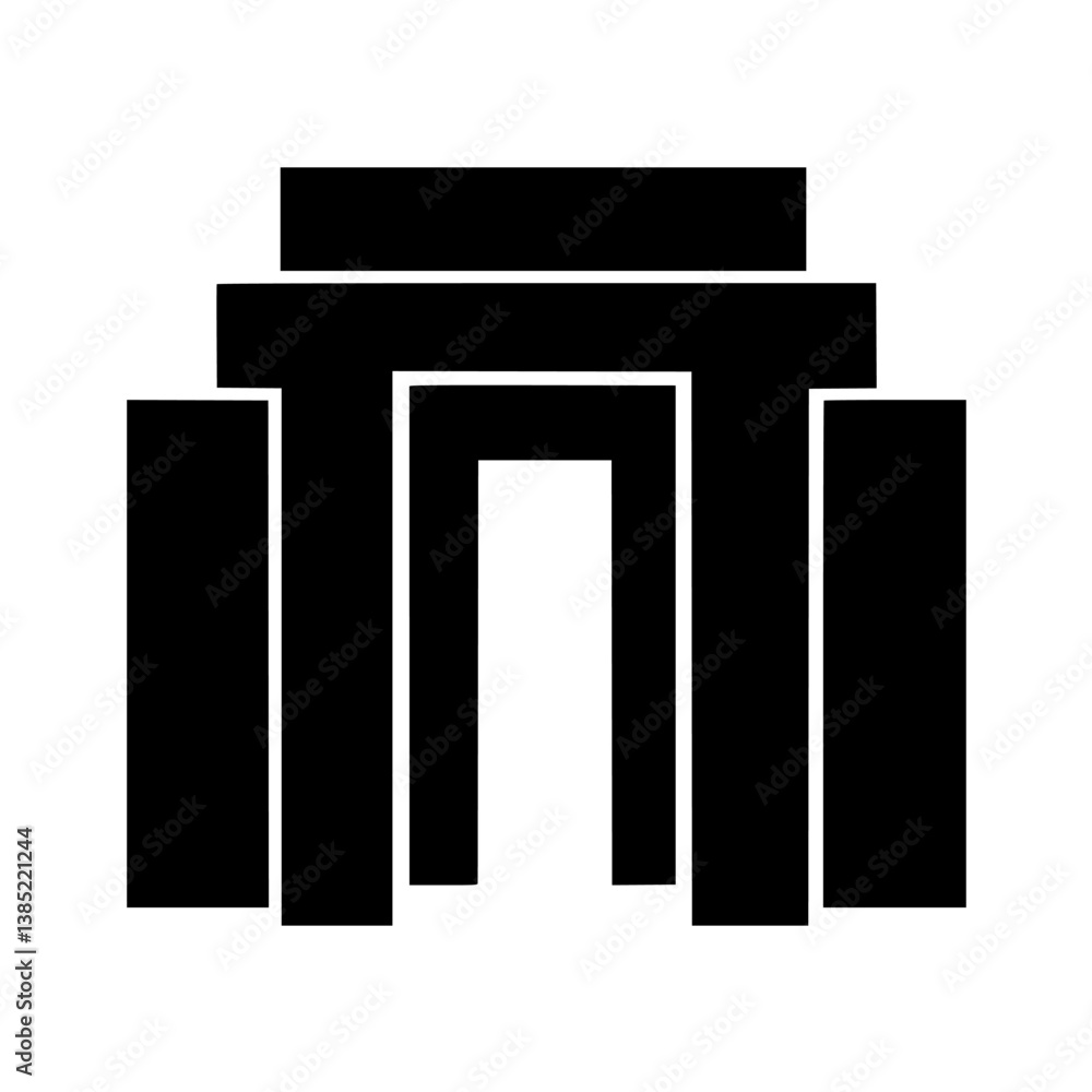 Geometric Archway: Minimalist Black & White Design Geometric Archway: Minimalist Black & White Design