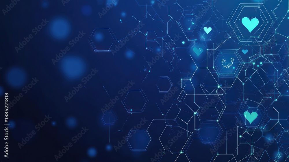 Abstract digital healthcare network background Abstract digital healthcare network background