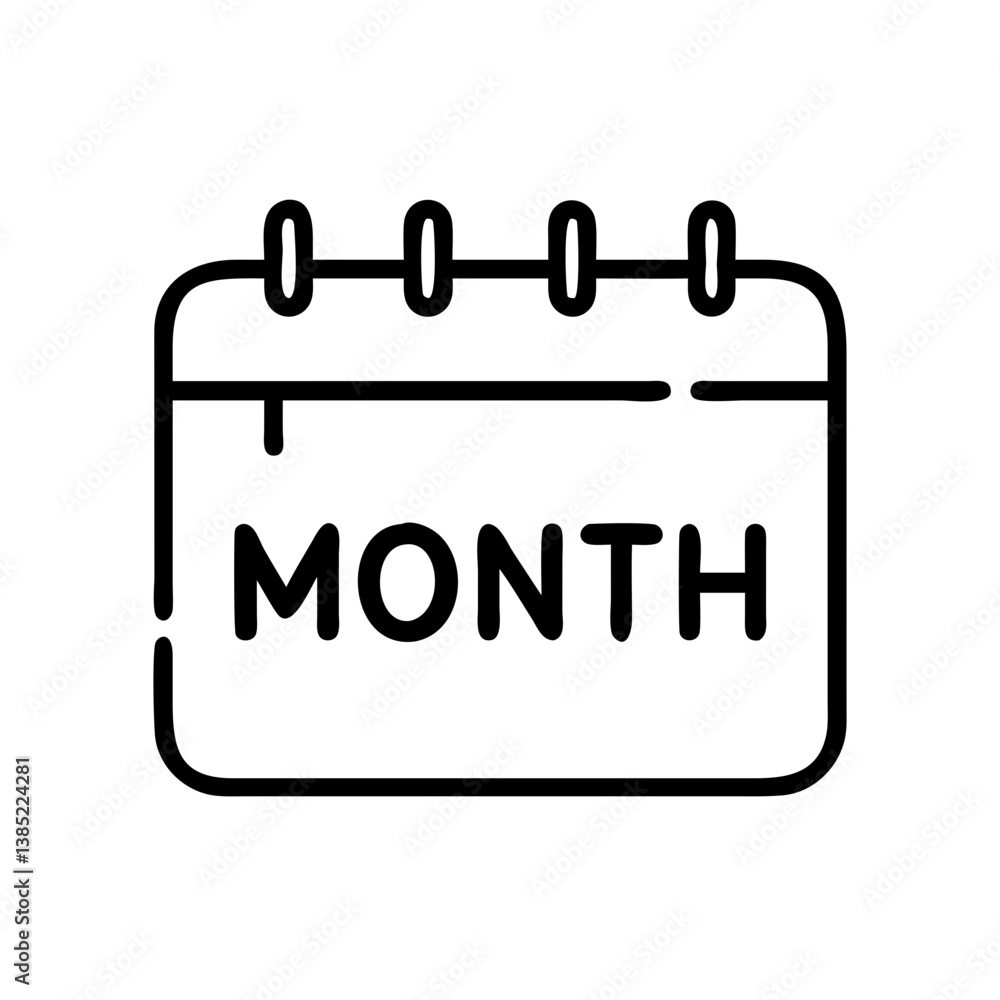 monthly icon flat vector monthly icon flat vector