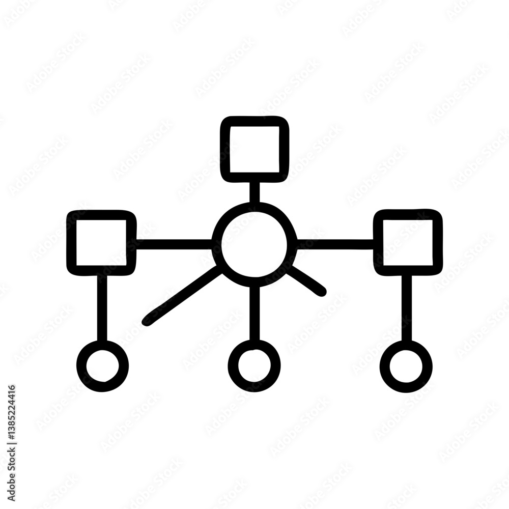 network icon flat vector