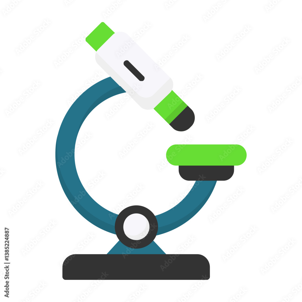Microscope Flat Style Icon Microscope Flat Style Icon
