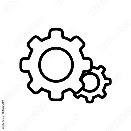 pengaturan icon flat vector