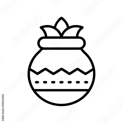 pongal icon flat vector